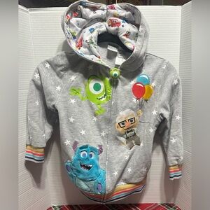 Disney 100 Pixar Licensed Kid’s Hooded Jacket size 7